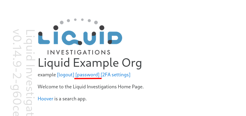 Change Passwort Button