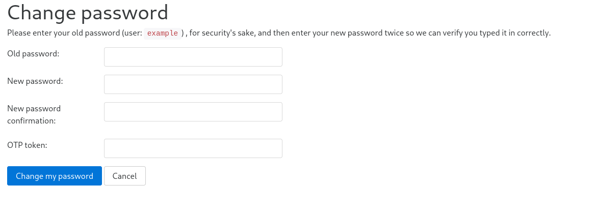 New Password Form